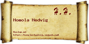 Homola Hedvig névjegykártya